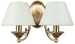 CAS-K-2(P/A) Kutek Casamia Lampshade двухрожковое настенное бра с тканевыми коническими абажурами