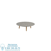 СТОЛ STYLETTO LOW LOUNGE Ø 120CM НОЖКИ ИЗ ТИКА КЕРАМИЧЕСКАЯ СТОЛЕШНЯ CEPPO DOLOMITICA Royal Botania