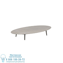 STYLETTO НИЗКИЙ СТОЛ ДЛЯ ГОСТИНОЙ 250X130CM АЛЮМИНИЕВЫЕ НОЖКИ БРОНЗОВАЯ КЕРАМИЧЕСКАЯ СТОЛЕШНИЦА CEMENTO LUMINOSO Royal Botania