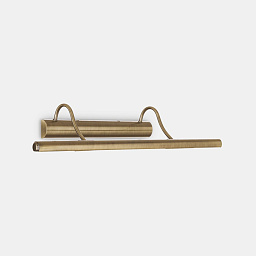 017310 Ideal lux Mirror-10 подсветка для зеркала с корпусом цвета античной латуни и изогнутой планкой