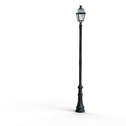 104263008 Roger Pradier Avenue 4 уличный фонарный столб с одним плафоном в оттенке вердигрис