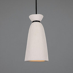 MLCMP076 Mullan Lighting Pando подвесной светильник с ребристым керамическим плафоном белого цвета