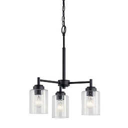 Winslow 3 Light Mini Chandelier Black люстра 44029BK Kichler