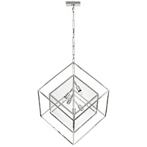 Cubed X-Large Pendant полированный никель с прозрачным стеклом