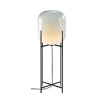 Oda Big, стекло moonlight white (молочно-белое с прозрачным верхом), чёрное основание