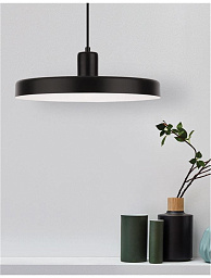 540602 Nova Luce Chioto подвесной светильник с матовым черным плафоном и рассеянным светом вниз
