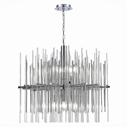 SL1628.103.12 ST-Luce Teramo подвесная люстра с вертикальными стеклянными трубками и металлическим основанием