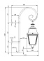 104113008 Roger Pradier Avenue 4 SWAN NECK BRACKET , E27, IP44, CLASS 1, CLEAR METHAC Накладное бра — фото 1