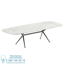 EXES СТОЛ 300X120CM АЛЮМИНИЕВЫЕ НОЖКИ БРОНЗА - СТОЛЕШНИЦА СТОЛА КЕРАМИЧЕСКАЯ BIANCO STATUARIO Royal Botania