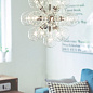 Modern Glass Pendant in Nickel Plated Brass with 18 Clear Halogen Bulbs подвесной светильник Gustavian 505201500