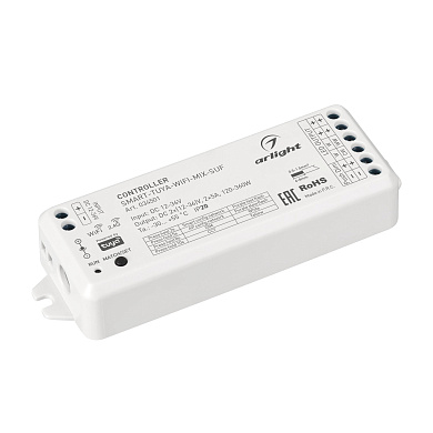 034501 Arlight Контроллер SMART-TUYA-WIFI-MIX-SUF (12-36V, 2x5A, 2.4G)