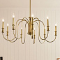Karthe 9 Light Chandelier Natural Brass люстра 52471NBR Kichler — фото 5
