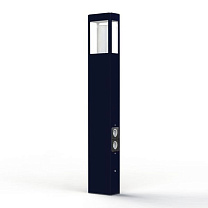 Tetra N° 4; Clear polycarbonate E27 70W Plug; Steel blue
