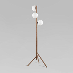 a068626 TK Lighting Estera Wood напольный торшер с тремя шарообразными плафонами на металлической стойке