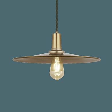 Sleek Flat Pendant - 15 Inch - Brass подвесной светильник Industville SL-FP15-B