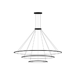 CF4H-00A9AZDU05 Leds C4 Circular подвесная люстра с тремя кольцами чёрного цвета