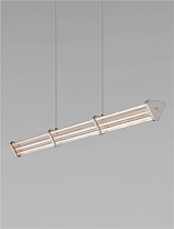 Triac Dimmable Matt Black Metal, Satin Nickel & Clear Acrylic LED 13 Watt 220-240 Volt 910Lm IP20 2700K L:88 W:8 H:150 cm