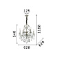 044927 Ideal Lux GIOCONDA SP6 ARGENTO chandelier серебро — фото 1
