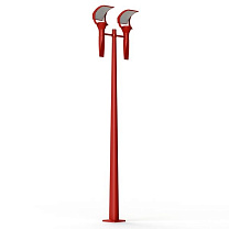 OL 33 N° 6; Toughened glass Built-in LED 3000°K warm white 2 x 28W; Tomato red