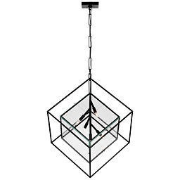 EU-KW5025 Visual Comfort Cubed подвесной светильник с геометрическим металлическим каркасом