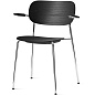 71145-004346 Audo Copenhagen Co Chair Хромированные ножки, сиденье + спинка + подлокотники из черного дуба — фото 1