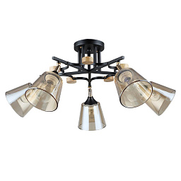 A5078PL-5BK Arte Lamp GLASSY люстра на штанге с металлическими плафонами шампань
