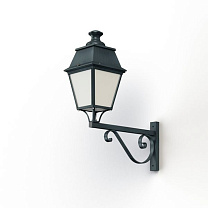 Avenue 4 N° 3; Opal PMMA Built-in LED 3000°K warm white 35W; Green Patina