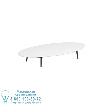 STYLETTO НИЗКИЙ СТОЛ ДЛЯ ГОСТИНОЙ 250X130CM АЛЮМИНИЕВЫЕ НОЖКИ БРОНЗОВАЯ КЕРАМИЧЕСКАЯ СТОЛЕШНИЦА БЕЛЫЙ Royal Botania