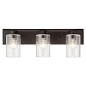 Amity 23 Inch 3 Light Vanity Light with Clear Seeded Glass Olde Bronze настенный светильник 37490 Kichler — фото 5