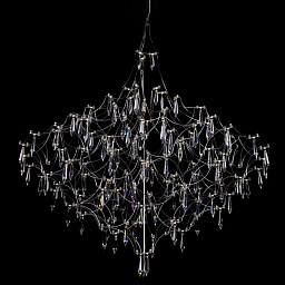 10259/1000 Silver Asfour Loft It Mira подвесной светильник с множеством стеклянных элементов серебристый