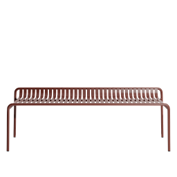M0742124 WEEK-END Petite Friture Садовая скамейка без спинки металлическая бордовая