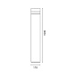 BW84 iWay square iGuzzini Bollard 170x170mm H=1000mm Neutral White Led with electronic ballast and symmetrical optic — фото 1