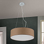 HL 6-1632/3 braun Ufo Orion подвесной круглый текстильный светильник — фото 2
