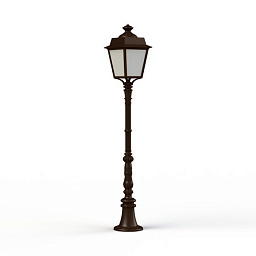150030046 Roger Pradier Place Des Vosges Evolution садовый фонарь на стойке с куполообразным плафоном коричневого оттенка