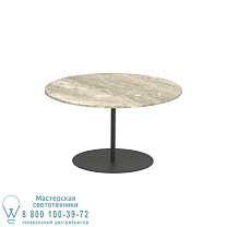СТОЛИК BUTLER Ø75CM H40CM АНТРАЦИТОВЫЙ КЕРАМИЧЕСКИЙ ТРАВЕРТИНО Royal Botania