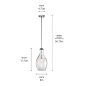 Everly 17.75" 1 Light Hour Glass Pendant Clear Glass Chrome  подвесной светильник 42047CH Kichler — фото 1