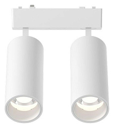 APL.0113.10.18 Aployt Magnetic track 48 lights магнитный трековый светильник с двумя цилиндрическими плафонами белого цвета для магнитного трека 48V