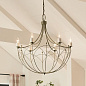 Topiary 6 Light Chandelier Matte White and Character Bronze люстра 52462CHZ Kichler — фото 5