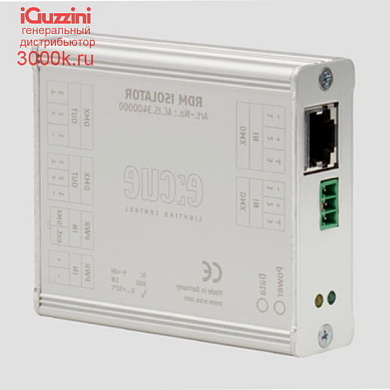 MN28 Master Pro DMX iGuzzini "RDM ISOLATOR" device which repeats and amplifies DMX, DMX-RDM signals over a galvanic isolation barrier. Vin=9-48V dc 1W