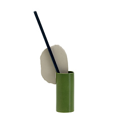 20138403 Vitra Vases Dcoupage Ваза дизайнерская зелёная с палочкой