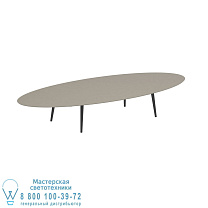 ВЫСОКИЙ СТОЛ STYLETTO ДЛЯ ГОСТИНОЙ 320X140CM АЛЮМИНИЕВЫЕ НОЖКИ АНТРАЦИТОВЫЙ КЕРАМИЧЕСКИЙ СТОЛ ЖЕМЧУЖНО-СЕРЫЙ Royal Botania
