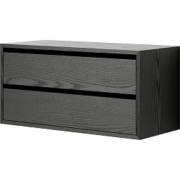 42044 New Works New Works Shelving System шкаф с выдвижными ящиками в отделке под черный ясень