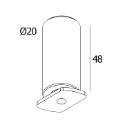 SLM26L - CEILING FIXATION B ЧЕРНЫЙ - 23358 9830 B Delta light