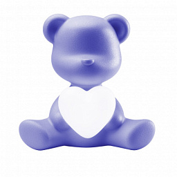 25005BV Qeeboo Teddy аккумуляторный настольный светильник в форме фиолетового медвежонка с декоративным элементом