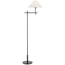 Hackney Bridge Arm Floor Lamp бронза с льняным абажуром