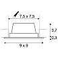 112720 SLV FRAME BASIC SET CW black 3000K встраиваемый настенный светильник — фото 4