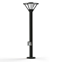 Bermude N° 4; Frosted glass E27 105W Plug; Dark grey