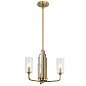 Kimrose 3 Light Chandelier with Clear Fluted Glass Brushed Natural Brass люстра 52410BNB Kichler