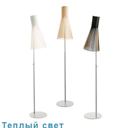 16 4210 21 Secto Design Secto торшер с узким абажуром из дерева на тонкой опоре