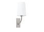 29680-19 REM MATT NICKEL WALL LAMP WHITE LAMPSHADE настенный светильник Faro barcelona